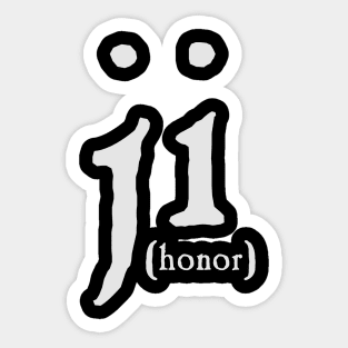 Honor and Obligation (Ji'e'Toh) (White Text) Sticker